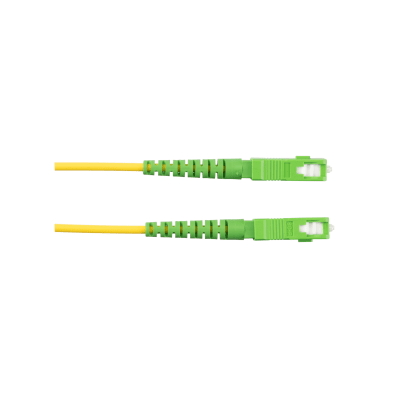 PANDUIT - Jumper de Fibra Optica Monomodo 9/125 OS2, SC/APC-SC/APC Simplex, OFNR (Riser), Color Amarillo, 5 Metros (16.40 Pies)