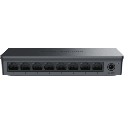 GRANDSTREAM - Switch de Red Administrable Capa 2 Lite / 8 Puertos Gigabit Ethernet / VLAN / QoS / Snooping IGMP / Montaje en Pared y Escritorio / Compatible con GDMS