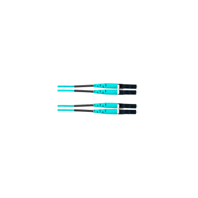 PANDUIT - Jumper de Fibra Óptica Multimodo 50/125 OM4, LC-LC Duplex, OFNR (Riser), Color Aqua, 18 Metros (59.06 Pies)
