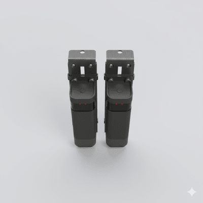 ACCESSPRO - Haz Infrarrojo Inalámbrico ACCESS-PHW / Transmisor y Receptor Photo Beam / Triple Frecuencia 409-458 MHz / Alcance 20 Metros / Batería Litio 2300mAh / IP54 / Ajuste Angular -90° a +90° / Compatible Puertas Seccionales, Enrollables, C