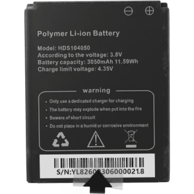 EPCOM - Batería de Respaldo para Bodycam / 3050 mAh / 11.59 Wh / 3.8 VCC / Carga 4.35 VCC / 52 x 42 x 11 mm