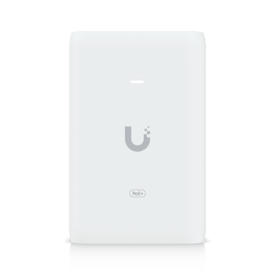 UBIQUITI - Adaptador PoE+ 2.5G / hasta 30 W / 48V 0.65A / (2) Puertos RJ45 MultiGigabit 2.5G / Salida PoE+ / LED Indicador / Ideal para APs UniFi WiFi 7 / / Protección contra Sobretensiones