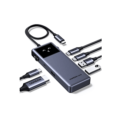 UGREEN - Hub USB-C 6 en 1 / HDMI 4K@60Hz / 3 Puertos USB-A 5Gbps / Carga PD 100W / Compatibilidad Multiplataforma / Diseño Compacto