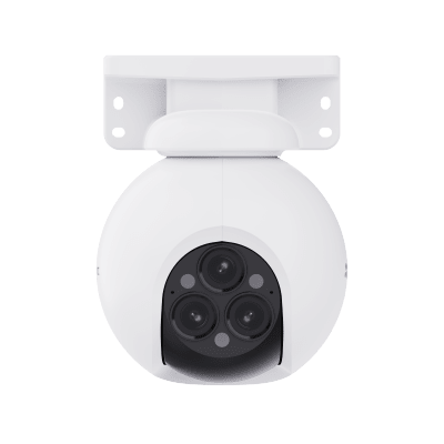 EZVIZ - Cámara PT / Wi-Fi / Triple Lente / Panorámica 360° / Resolución 2k+ / Visión Nocturna a color  / IA Detección de Humanos y Vehiculos / Alarma con Sirena y Luz / IP67