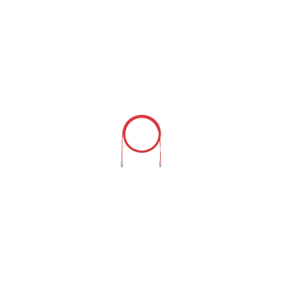 PANDUIT - Cable de Parcheo TX6, UTP Cat6, Diámetro Reducido (28AWG), Color Rojo, 7.62 Metros (25 Pies)