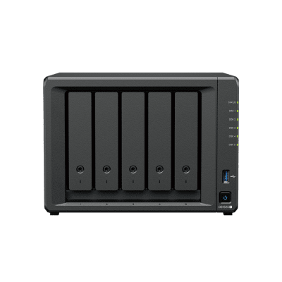 SYNOLOGY - NAS DiskStation DS1525+ | 5 Bahías | Expansión hasta 15 Bahías | 2 Puertos 2.5GbE | Soporte 10GbE | Almacenamiento en Caché SSD | Hasta 300 TB de Capacidad | Compatible con Virtualización y Vigilancia.