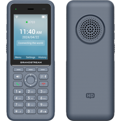 GRANDSTREAM - Teléfono IP Wi-Fi Inalámbrico WP836 / Wi-Fi 6 Doble Banda / IP69K Resistente a Exteriores / Batería 3000 mAh / 4 Conferencias / Bluetooth Integrado / USB Tipo C / Compatibilidad con Códec Opus HD