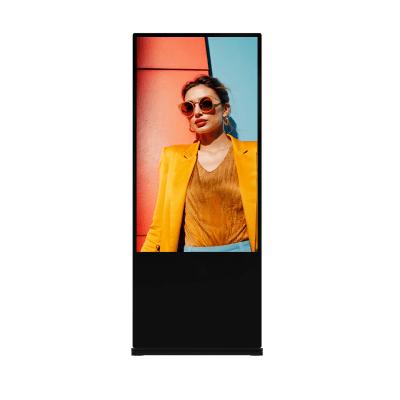HIKVISION - Pantalla Táctil de 55" 4K para Publicidad Digital / Base para Piso (Tótem) / Gestión de Contenido y Control Centralizado