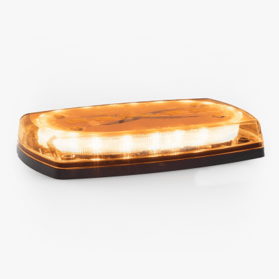 ECCO - Minibar LED para Techo / 24 LEDs Ámbar / 10 Pulgadas / 35 Patrones de Destello / 360° Visibilidad / 12-24 VDC