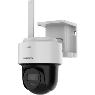 HIKVISION - Kit Solar IP All in One / AOV / PT IP 4 Megapixel / Lente 2.8 mm / Panel Solar + Batería de Respaldo de Litio (9000 mAh) / Conexión 4G / Audio de Dos Vías / Dual Light / IP66 / Micro SD