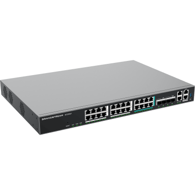 GRANDSTREAM - Router Todo-en-Uno GCC6021 con PBX de 50 Extensiones + Firewall + VPN + Switch de 16 Puertos GbE + 4x SFP+ 10 GbE y 8x 2.5 GbE / Gestión en la Nube con GDMS