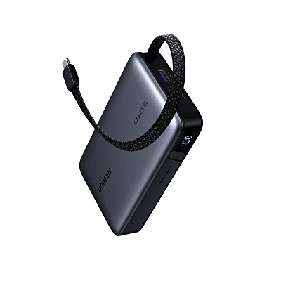 UGREEN - Cargador Rápido GaN 65W 2C1A / Tecnología GaN / Puerto USB-C 65W Max PPS / Puerto USB-A 22.5W Max / Protecciones Múltiples / Material PC+ABS UL94-V0 / Cable 1.5-2 metros