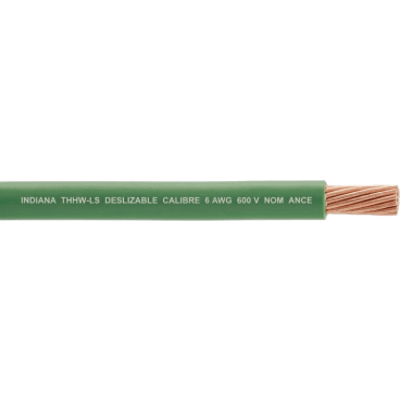 INDIANA - Cable THW-LS / Calibre 6 AWG / 19 Hilos / 90°C Seco / 75°C Mojado / Bobina 100 m (328 ft)