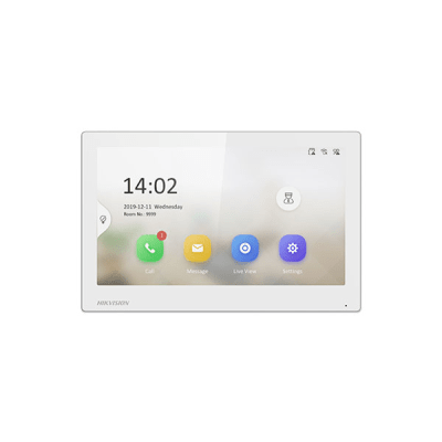 HIKVISION - Kit de Videoportero IP / Frente de calle para exterior / 2MP / Lector de Tarjeta MiFARE / Monitor Interior / WiFi / Pantalla de 7" Touch