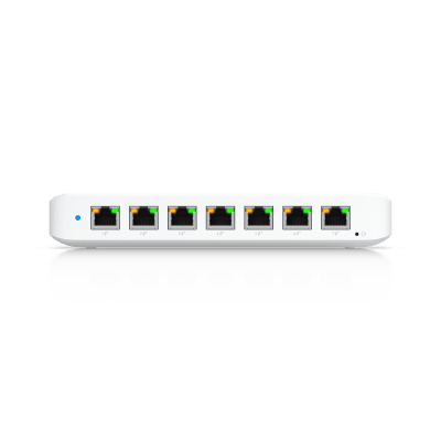 UBIQUITI - USW Ultra Switch de 8 Puertos GbE (7 Puertos PoE+ y 1 Puerto Entrada PoE++) con Opciones de Montaje Versátiles