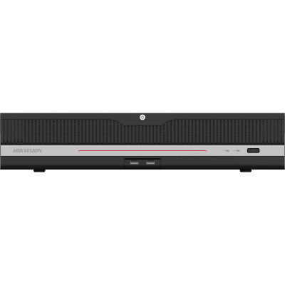 HIKVISION -  NVR 12 Megapixel (4K) / 32 Canales IP / 8 Bahías de Disco Duro / 2 Tarjetas de Red / Soporta RAID / HDMI en 4K / Soporta POS / Reconocimiento Facial / Bases de Datos / Hasta 100,000 Fotografías