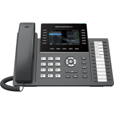 GRANDSTREAM - TELÉFONO IP PROFESIONAL DE 12 LÍNEAS / 24 TECLAS DE EXTENSIÓN PROGRAMABLES / WI-FI 6 / POE INTEGRADO / PANTALLA LCD 4.3 PULGADAS / SEGURIDAD DE NIVEL EMPRESARIAL / BLUETOOTH INTEGRADO / COMPATIBLE CON GDMS / AUDIO HD CON NOISE-SHIELD