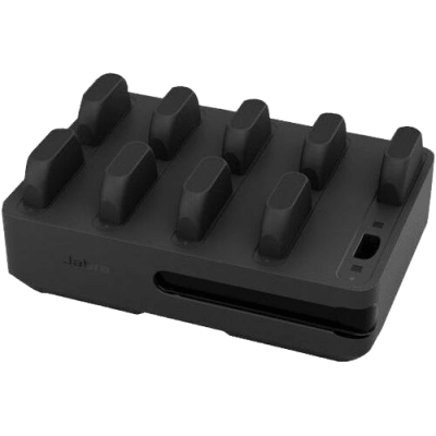 JABRA - Estación de Carga 10 Bays / Para Jabra Perform 75 / Alimentación 12V / Carga Simultánea Múltiple / LED Indicadores / Certificaciones Internacionales (14217-10))