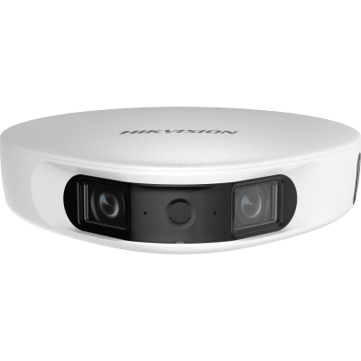 HIKVISION - PanoVu Series / Vista Panorámica 180° / 32 Megapixel en Total / 2 Micrófonos Integrados / IP65 / PoE+ / Micro SD / Ideal para Grabar Partidos de Futbol
