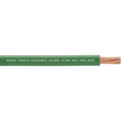 INDIANA - Cable THW-LS / Calibre 10 AWG / 19 Hilos / Verde / Bobina 100 m (328 ft)