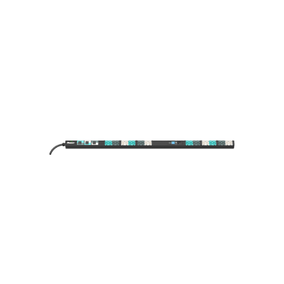 PANDUIT - PDU Inteligente Monitoreable EL2P para Distribución de Energía, Enchufe de Entrada IEC 60309 3P+N+E 6h 32A/30A (IP44), 24 Salidas C13/C15 y 24 C13/C15/C19/C21, de Instalación Vertical, 240 Vca, 30/32 Amp