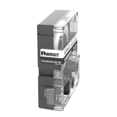 PANDUIT - Casete de Etiquetas de Poliolefina de Cinta Continua, Color Negro Sobre Blanco, Uso Interior/Exterior, 5.82 mm de Ancho x 7 Metros (22.97 Pies) de Largo