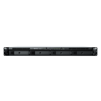 SYNOLOGY - NAS RackStation RS822+ | 4 Bahías | 1U | AMD Ryzen V1500B | 32 GB DDR4 ECC | 4 Puertos 1GbE | Expansión PCIe | Compatible con SSD NVMe | Sistema Operativo Synology DSM.