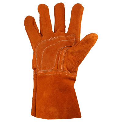 SURTEK - Guantes de Carnaza Largo/ Refuerzo en Palma / Resistente a Abrasión y Temperaturas Moderadas.