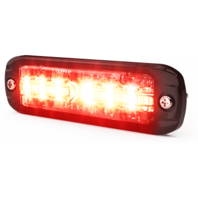 ECCO - Luz de Advertencia LED / Dual Color Rojo/Blanco / 12 LEDs / Montaje Superficie / 12-24 V / 69 Patrones / Ultra Delgada