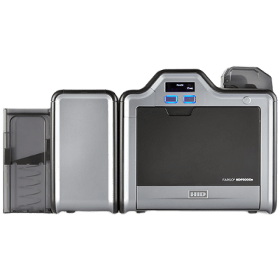 HID - Impresora de Tarjetas HDP5000e / Retransferencia / Resolución 300 dpi / 16.7 Millones de Colores / Laminación y Codificación Opcional / Conexión USB y Ethernet / HID Global