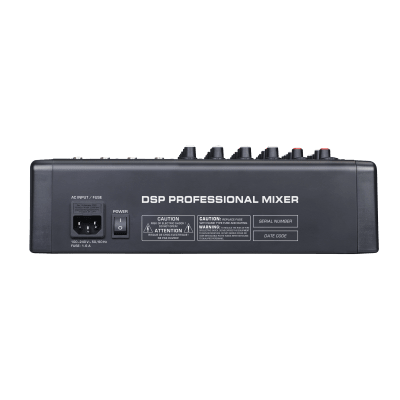HIKVISION - Consola de Mezcla Analógica | 8 Canales | 6 Entradas Mic/Línea | 12 Salidas | DSP Efectos | USB Media | Bluetooth | Montaje en Rack