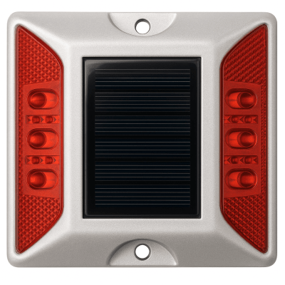ACCESSPRO - Luz LED para señalizacion de carreteras AC-LED / 6 LED Ultrabrillantes Intermitentes / Autonomía 108 Horas / Distancia Visual 800 m / IP68 / Capacidad de Carga 20000 kg / Temperatura -25°C a +75°C