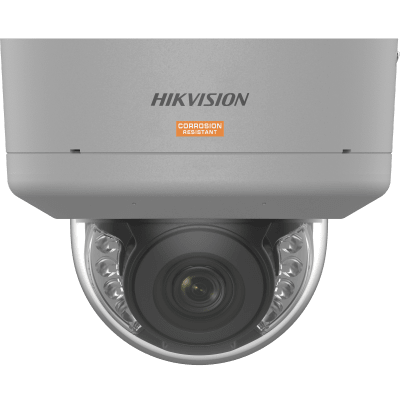 HIKVISION - Domo IP 8 Megapixel / Lente Mot. 2.7 a 13.5 mm / Polimero Anticorrosivo (Ideal para Zonas Costeras o Alta Salinidad) / ColorVu / Dual Light (40 mts IR + 40 mts Luz Blanca) / WDR 130 dB / Exterior IP68 / IK10