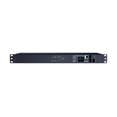 CYBERPOWER - PDU ATS (Fuente Redundante Auto-transferible) Monitoreable, Para Distribución de Energía, 2 Entradas 120 Vca NEMA5-15P, Con 10 Salidas NEMA 5-15R, Horizontal 19in, 1UR