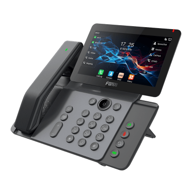 FANVIL - Telefono IP Wi-Fi, Handset Inalámbrico, Recepción de Video, 20 Líneas SIP, Puertos Gigabit, PoE con Puerto USB, Bluetooth.