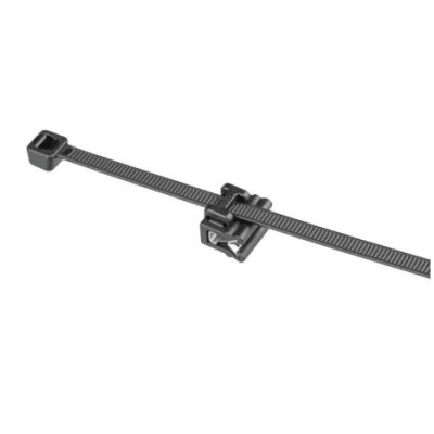 PANDUIT - Cincho de Nylon 6.6 Solar Clip, 188mm largo x 14mm ancho, Color Negro, Exterior Resistente a Rayos UV, Paquete de 100pz