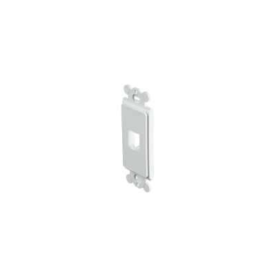 PANDUIT - Marco de Módulo, Para Placas Frontales Estándar GFCI, Acepta 2 Módulos Mini-Com, Color Blanco