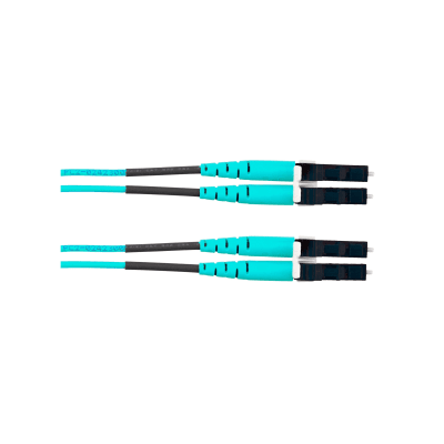PANDUIT - Jumper de Fibra Óptica Multimodo 50/125 OM4, LC-LC Duplex, OFNR (Riser), Color Aqua, 11 Metros (36.09 Pies)