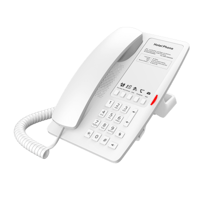 FANVIL - Teléfono IP WI-FI para Hotelería, Puerto USB-A para Carga, 5 Teclas Programables para Servicio Rápido (Hotline), Plantilla Personalizable con PoE