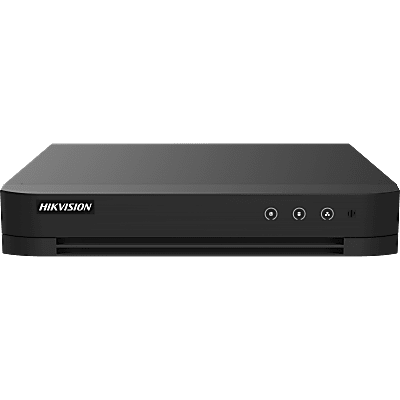 HIKVISION - DVR Pentahíbrido / 12 Canales Totales / 8 TurboHD + 4 IP / 3K Lite / Audio Bidireccional Coaxitron / AcuSense / 1 Bahía HDD 10 TB
