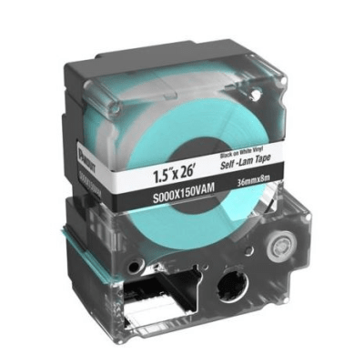 PANDUIT - Casete de Etiquetas Autolaminadas de Cinta Continua, de 26 (1 Pulgada) mm de Ancho, 7.9 Metros (25.92 Pies) de Largo, Para Cables Cat. 5e/6, Color Blanco