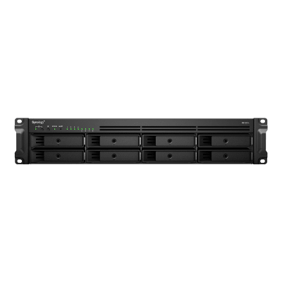 SYNOLOGY - Servidor de Almacenamiento en Red RackStation RS1221+ | 8 Bahías | Expansión a 12 Bahías | CPU AMD Ryzen V1500B | 4 GB DDR4 ECC | RAID Soportado | 10/25GbE | Synology High Availability | Protección de Datos Integral.