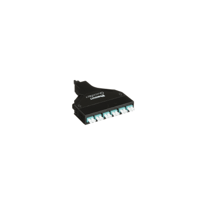 PANDUIT - Cassette de Fibra Óptica SFQ QuickNet™ de 6 Adaptadores LC Dúplex (12 Fibras) a MPO, Para Fibra Multimodo OM4, Método A, Color Negro