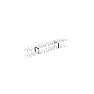 PANDUIT - Soporte Tipo Trapezoidal Apilable, para Charolas Wire Basket de 300 mm (12 pulgadas) de Ancho, Color Negro.