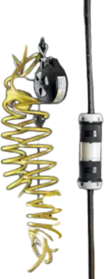 HUBBELL - Conector Industrial con Bloqueo de Media Vuelta / 30 A 250 V CA / 3 Polos 4 Hilos  / Nema L15-30R / Color Blanco y Negro.