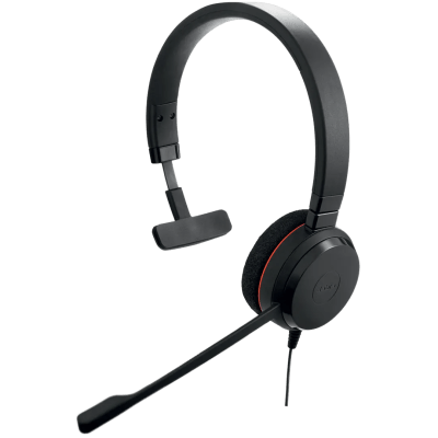 JABRA - Jabra Evolve 20 Mono con Conexión USB C/A, Micrófono con Cancelación de Ruido de Ultima Generación, Configuración Plug and Play, Certificación Microsoft Teams (4993-823-169)