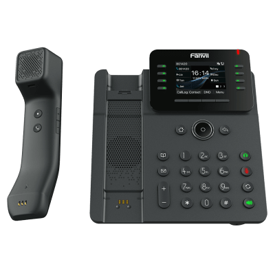 FANVIL - Telefono IP Handset Inalámbrico, 12 Líneas SIP, Conferencia 6 Vias, Puertos Gigabit, PoE, Pantalla 2.8