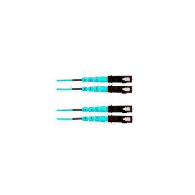 PANDUIT - Jumper de Fibra Óptica Multimodo 50/125 OM4, SC-SC Duplex, OFNR (Riser), Color Aqua, 3 Metros (9.84 Pies)