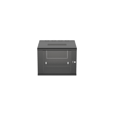 PANDUIT - Gabinete PanZone de Montaje en Pared, de 19in, Puerta con Ventana de Seguridad, 9 UR, 635mm de Profundidad, Color Negro