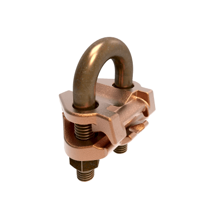 HUBBELL BURNDY - Conector Mecánico para Cable Calibre 4 a 2/0 AWG / Paralelo o 90° Grados a Tubo de 1 1/4" o Varilla  de 1 3/8" - 1 1/2".
